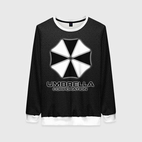 Женский свитшот 3D с принтом Umbrella Corporation в городе Новоалтайск, 100% полиэстер с мягким внутренним слоем | круглый вырез горловины, мягкая резинка на манжетах и поясе, свободная посадка по фигуре | corporation | umbrella | umbrella corporation | амбрела | амбрелла корпорейшн | военная корпорация | корпорация | фармацевтическая корпорация