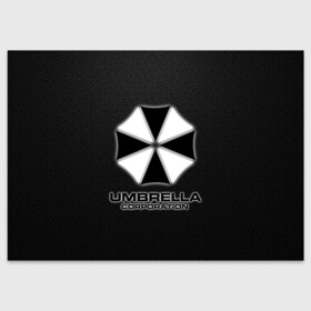 Поздравительная открытка с принтом Umbrella Corporation в городе Новоалтайск, 100% бумага | плотность бумаги 280 г/м2, матовая, на обратной стороне линовка и место для марки
 | Тематика изображения на принте: corporation | umbrella | umbrella corporation | амбрела | амбрелла корпорейшн | военная корпорация | корпорация | фармацевтическая корпорация