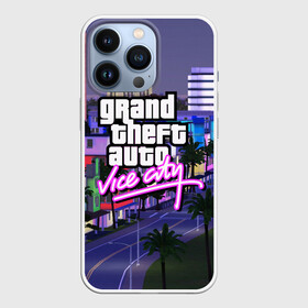 Чехол для iPhone 13 Pro с принтом Grand Theft Auto Vice City в городе Новоалтайск,  |  | Тематика изображения на принте: grand theft auto 2 | grand theft auto 3 | grand theft auto v | grand theft auto: san andreas | grand theft auto: vice city | gta 1 | gta 2 | gta 3 | gta 4 | gta 5 | gta online | gta v | город | игры