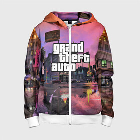 Детская толстовка 3D на молнии с принтом Grand Theft Auto V в городе Новоалтайск, 100% полиэстер |  манжеты и пояс оформлены широкой мягкой резинкой, двухслойный капюшон со шнурком для регулировки, спереди карманы и застежка-молния
 | grand theft auto 2 | grand theft auto 3 | grand theft auto v | grand theft auto: san andreas | grand theft auto: vice city | gta 1 | gta 2 | gta 3 | gta 4 | gta 5 | gta online | gta v | город | игры