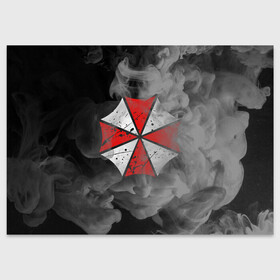 Поздравительная открытка с принтом UMBRELLA CORP в городе Новоалтайск, 100% бумага | плотность бумаги 280 г/м2, матовая, на обратной стороне линовка и место для марки
 | Тематика изображения на принте: ada wong | biohazard | leon | nemesis | project resistance | raccoon city | re2 | resident evil 2 | rpd | stars | umbrella | ада вонг | амбрелла | немесис | ужасы