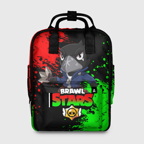 Женский рюкзак 3D с принтом Brawl Stars Crow в городе Новоалтайск, 100% полиэстер | лямки с регулируемой длиной, сверху ручки, чтобы рюкзак нести как сумку. Основное отделение закрывается на молнию, как и внешний карман. Внутри два дополнительных кармана, один из которых закрывается на молнию. По бокам два дополнительных кармашка, куда поместится маленькая бутылочка
 | brawl stars | crow | game | leon | бравл | бравл стар | бравл старс | ворон | ворона | детская | детям | игра | компьютерная игра | кров | леон | персонаж | развлечение