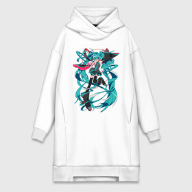 Платье-худи хлопок с принтом Hatsune Miku Expo в городе Новоалтайск,  |  | hatsune miku | miku hatsune | vocaloid | вокалоид | мику хатсуне | мику хатсунэ | мику хацуне | мику хацунэ | хатсуне мику | хатсунэ мику | хацуне мику | хацунэ мику