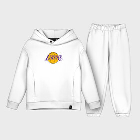 Детский костюм хлопок Oversize с принтом LA LAKERS в городе Новоалтайск,  |  | america | basketball | kobe bryant | la | la lakers | lakers | los angeles lakers | nba | usa | баскетбол | кобе брайант | лос анджелес лейкерс | нба | сша