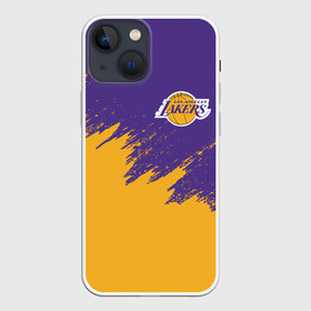 Чехол для iPhone 13 mini с принтом LA LAKERS в городе Новоалтайск,  |  | Тематика изображения на принте: america | basketball | kobe bryant | la | la lakers | lakers | los angeles lakers | nba | usa | баскетбол | кобе брайант | лос анджелес лейкерс | нба | сша