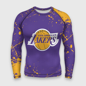 Мужской рашгард 3D с принтом LA LAKERS в городе Новоалтайск,  |  | Тематика изображения на принте: america | basketball | kobe bryant | la | la lakers | lakers | los angeles lakers | nba | usa | баскетбол | кобе брайант | лос анджелес лейкерс | нба | сша