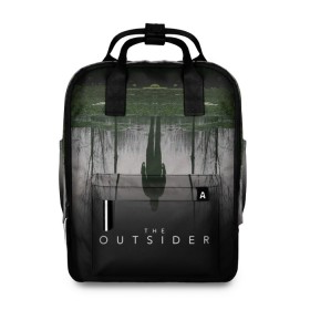 Женский рюкзак 3D с принтом The Outsider в городе Новоалтайск, 100% полиэстер | лямки с регулируемой длиной, сверху ручки, чтобы рюкзак нести как сумку. Основное отделение закрывается на молнию, как и внешний карман. Внутри два дополнительных кармана, один из которых закрывается на молнию. По бокам два дополнительных кармашка, куда поместится маленькая бутылочка
 | 