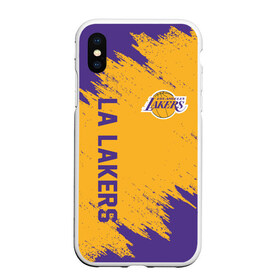 Чехол для iPhone XS Max матовый с принтом LA LAKERS в городе Новоалтайск, Силикон | Область печати: задняя сторона чехла, без боковых панелей | america | basketball | kobe bryant | la | la lakers | lakers | los angeles lakers | nba | usa | баскетбол | кобе брайант | лос анджелес лейкерс | нба | сша