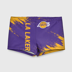 Детские купальные плавки 3D с принтом LA LAKERS в городе Новоалтайск, Полиэстер 85%, Спандекс 15% | Слитный крой, подклад по переду изделия, узкие бретели | america | basketball | kobe bryant | la | la lakers | lakers | los angeles lakers | nba | usa | баскетбол | кобе брайант | лос анджелес лейкерс | нба | сша