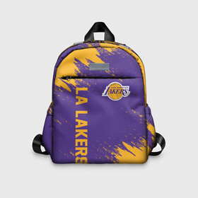 Детский рюкзак 3D с принтом LA LAKERS в городе Новоалтайск, 100% полиэстер | лямки с регулируемой длиной, сверху петелька, чтобы рюкзак можно было повесить на вешалку. Основное отделение закрывается на молнию, как и внешний карман. Внутри дополнительный карман. По бокам два дополнительных кармашка | Тематика изображения на принте: america | basketball | kobe bryant | la | la lakers | lakers | los angeles lakers | nba | usa | баскетбол | кобе брайант | лос анджелес лейкерс | нба | сша
