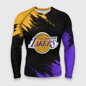 Мужской рашгард 3D с принтом LA LAKERS в городе Новоалтайск,  |  | Тематика изображения на принте: america | basketball | kobe bryant | la | la lakers | lakers | los angeles lakers | nba | usa | баскетбол | кобе брайант | лос анджелес лейкерс | нба | сша