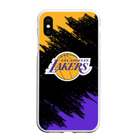 Чехол для iPhone XS Max матовый с принтом LA LAKERS в городе Новоалтайск, Силикон | Область печати: задняя сторона чехла, без боковых панелей | america | basketball | kobe bryant | la | la lakers | lakers | los angeles lakers | nba | usa | баскетбол | кобе брайант | лос анджелес лейкерс | нба | сша