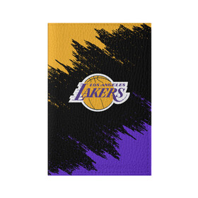 Обложка для паспорта матовая кожа с принтом LA LAKERS в городе Новоалтайск, натуральная матовая кожа | размер 19,3 х 13,7 см; прозрачные пластиковые крепления | Тематика изображения на принте: america | basketball | kobe bryant | la | la lakers | lakers | los angeles lakers | nba | usa | баскетбол | кобе брайант | лос анджелес лейкерс | нба | сша