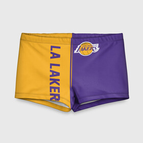 Детские купальные плавки 3D с принтом LA LAKERS в городе Новоалтайск, Полиэстер 85%, Спандекс 15% | Слитный крой, подклад по переду изделия, узкие бретели | america | basketball | kobe bryant | la | la lakers | lakers | los angeles lakers | nba | usa | баскетбол | кобе брайант | лос анджелес лейкерс | нба | сша