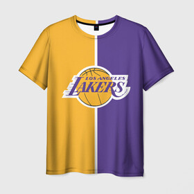 Мужская футболка 3D с принтом LA LAKERS в городе Новоалтайск, 100% полиэфир | прямой крой, круглый вырез горловины, длина до линии бедер | america | basketball | kobe bryant | la | la lakers | lakers | los angeles lakers | nba | usa | баскетбол | кобе брайант | лос анджелес лейкерс | нба | сша