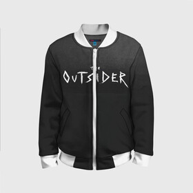 Детский бомбер 3D с принтом The Outsider в городе Новоалтайск, 100% полиэстер | застегивается на молнию, по бокам два кармана без застежек, мягкие манжеты, по низу бомбера и на воротнике — эластичная резинка | king | outsider | stephen | stephen king | кинг | книга | роман | сериал | стивен | стивен кинг | чужак