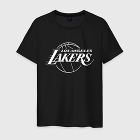 Мужская футболка хлопок с принтом LA LAKERS в городе Новоалтайск, 100% хлопок | прямой крой, круглый вырез горловины, длина до линии бедер, слегка спущенное плечо. | america | basketball | kobe bryant | la | la lakers | lakers | los angeles lakers | nba | usa | баскетбол | кобе брайант | лос анджелес лейкерс | нба | сша