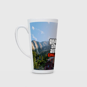 Кружка Латте с принтом GTA Online в городе Новоалтайск, Белая керамика | Объем 480 мл; Высота 150 мм; Диаметр 90 мм | Тематика изображения на принте: grand theft auto 2 | grand theft auto 3 | grand theft auto v | grand theft auto: san andreas | grand theft auto: vice city | gta 1 | gta 2 | gta 3 | gta 4 | gta 5 | gta online | gta v | город | игры