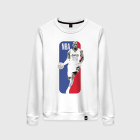 Женский свитшот хлопок с принтом NBA Kobe Bryant в городе Новоалтайск, 100% хлопок | прямой крой, круглый вырез, на манжетах и по низу широкая трикотажная резинка  | 24 | basketball | bryant | kobe | kobe bryant | kobe bryant 24 | lakers | los angeles lakers | mamba | nba | баскетбол | кобе 24 | кобе брайант | кобе брайнт | коби брайант | коби брайн | лейкерс | нба | номер 24