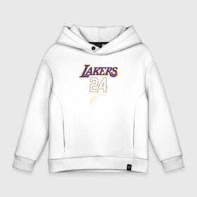 Детское худи Oversize хлопок с принтом LA LAKERS в городе Новоалтайск, френч-терри — 70% хлопок, 30% полиэстер. Мягкий теплый начес внутри —100% хлопок | боковые карманы, эластичные манжеты и нижняя кромка, капюшон на магнитной кнопке | Тематика изображения на принте: america | basketball | kobe bryant | la | la lakers | lakers | los angeles lakers | nba | usa | баскетбол | кобе брайант | лос анджелес лейкерс | нба | сша