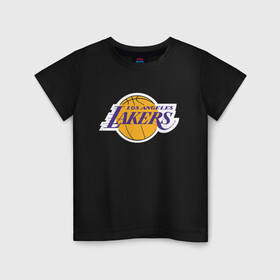 Детская футболка хлопок с принтом  LA LAKERS (+спина) | ЛЕЙКЕРС в городе Новоалтайск, 100% хлопок | круглый вырез горловины, полуприлегающий силуэт, длина до линии бедер | Тематика изображения на принте: america | basketball | kobe bryant | la | la lakers | lakers | los angeles lakers | nba | usa | баскетбол | кобе брайант | лос анджелес лейкерс | нба | сша
