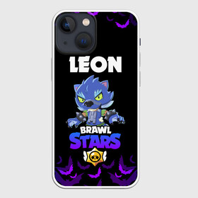 Чехол для iPhone 13 mini с принтом Brawl stars leon оборотень в городе Новоалтайск,  |  | bea | bib | brawl stars | crow | el brown | leon | max | nita | sally leon | shark | акула | биа | биби | бравл старс | ворон | игра | леон | макс | нита | оборотень | салли леон | сэлли леон | шарк | эл браун