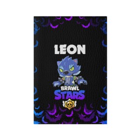Обложка для паспорта матовая кожа с принтом Brawl stars leon оборотень в городе Новоалтайск, натуральная матовая кожа | размер 19,3 х 13,7 см; прозрачные пластиковые крепления | bea | bib | brawl stars | crow | el brown | leon | max | nita | sally leon | shark | акула | биа | биби | бравл старс | ворон | игра | леон | макс | нита | оборотень | салли леон | сэлли леон | шарк | эл браун