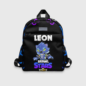 Детский рюкзак 3D с принтом Brawl stars leon оборотень в городе Новоалтайск, 100% полиэстер | лямки с регулируемой длиной, сверху петелька, чтобы рюкзак можно было повесить на вешалку. Основное отделение закрывается на молнию, как и внешний карман. Внутри дополнительный карман. По бокам два дополнительных кармашка | bea | bib | brawl stars | crow | el brown | leon | max | nita | sally leon | shark | акула | биа | биби | бравл старс | ворон | игра | леон | макс | нита | оборотень | салли леон | сэлли леон | шарк | эл браун