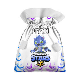 Подарочный 3D мешок с принтом Brawl stars leon оборотень в городе Новоалтайск, 100% полиэстер | Размер: 29*39 см | bea | bib | brawl stars | crow | el brown | leon | max | nita | sally leon | shark | акула | биа | биби | бравл старс | ворон | игра | леон | макс | нита | оборотень | салли леон | сэлли леон | шарк | эл браун
