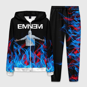 Мужской костюм 3D с принтом EMINEM. в городе Новоалтайск, 100% полиэстер | Манжеты и пояс оформлены тканевой резинкой, двухслойный капюшон со шнурком для регулировки, карманы спереди | eminem | marshall bruce mathers | rap | зарубежный реп | маршалл брюс мэтерс | музыка | реп | рэпер | эминем