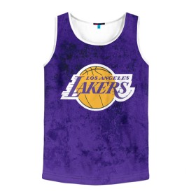 Мужская майка 3D с принтом LA LAKERS в городе Новоалтайск, 100% полиэстер | круглая горловина, приталенный силуэт, длина до линии бедра. Пройма и горловина окантованы тонкой бейкой | america | basketball | kobe bryant | la | la lakers | lakers | los angeles lakers | nba | usa | баскетбол | кобе брайант | лос анджелес лейкерс | нба | сша