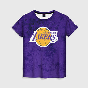 Женская футболка 3D с принтом LA LAKERS в городе Новоалтайск, 100% полиэфир ( синтетическое хлопкоподобное полотно) | прямой крой, круглый вырез горловины, длина до линии бедер | america | basketball | kobe bryant | la | la lakers | lakers | los angeles lakers | nba | usa | баскетбол | кобе брайант | лос анджелес лейкерс | нба | сша
