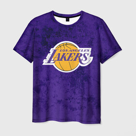 Мужская футболка 3D с принтом LA LAKERS в городе Новоалтайск, 100% полиэфир | прямой крой, круглый вырез горловины, длина до линии бедер | america | basketball | kobe bryant | la | la lakers | lakers | los angeles lakers | nba | usa | баскетбол | кобе брайант | лос анджелес лейкерс | нба | сша