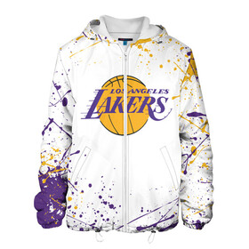 Мужская куртка 3D с принтом LA LAKERS в городе Новоалтайск, ткань верха — 100% полиэстер, подклад — флис | прямой крой, подол и капюшон оформлены резинкой с фиксаторами, два кармана без застежек по бокам, один большой потайной карман на груди. Карман на груди застегивается на липучку | america | basketball | kobe bryant | la | la lakers | lakers | los angeles lakers | nba | usa | баскетбол | кобе брайант | лос анджелес лейкерс | нба | сша