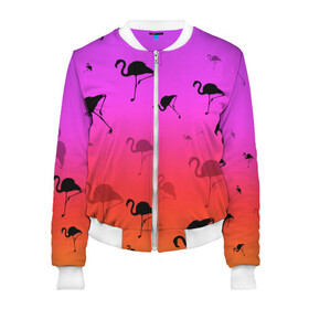 Женский бомбер 3D Фламинго: в городе Новоалтайск, 100% полиэстер | застегивается на молнию, по бокам два кармана без застежек, мягкие манжеты, по низу бомбера и на воротнике — эластичная резинка | минимализм | прикольные картинки | прикольные надписи | розовый фламинго | фламинго