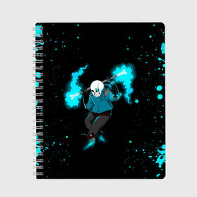 Тетрадь с принтом Undertale в городе Новоалтайск, 100% бумага | 48 листов, плотность листов — 60 г/м2, плотность картонной обложки — 250 г/м2. Листы скреплены сбоку удобной пружинной спиралью. Уголки страниц и обложки скругленные. Цвет линий — светло-серый
 | asriel dreemurr | chara | frisk | sans | undertale | азриэль дримурр | андертейл | андрайн | гастер | меттатон | санс | фриск | чара