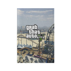 Обложка для паспорта матовая кожа с принтом GTA 5 в городе Новоалтайск, натуральная матовая кожа | размер 19,3 х 13,7 см; прозрачные пластиковые крепления | grand theft auto 2 | grand theft auto 3 | grand theft auto v | grand theft auto: san andreas | grand theft auto: vice city | gta 1 | gta 2 | gta 3 | gta 4 | gta 5 | gta online | gta v | город | игры