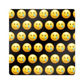 Магнит виниловый Квадрат с принтом New Emoji в городе Новоалтайск, полимерный материал с магнитным слоем | размер 9*9 см, закругленные углы | crying | emoji | smile | smiling face with tear | tear | плачущий | слеза | смайлик | улыбка | эмодзи