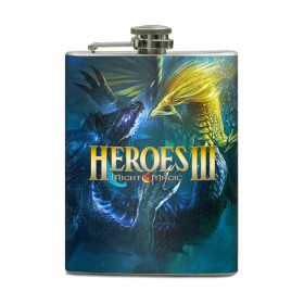 Фляга с принтом Heroes of Might and Magic в городе Новоалтайск, металлический корпус | емкость 0,22 л, размер 125 х 94 мм. Виниловая наклейка запечатывается полностью | Тематика изображения на принте: game | heroes | heroes of might and magic | homm | might and magic | ubisoft | герои | герои меча | герои меча и магии | игра