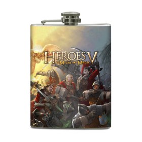 Фляга с принтом Heroes of Might and Magic в городе Новоалтайск, металлический корпус | емкость 0,22 л, размер 125 х 94 мм. Виниловая наклейка запечатывается полностью | Тематика изображения на принте: game | heroes | heroes of might and magic | homm | might and magic | ubisoft | герои | герои меча | герои меча и магии | игра