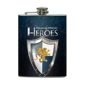 Фляга с принтом Heroes of Might and Magic в городе Новоалтайск, металлический корпус | емкость 0,22 л, размер 125 х 94 мм. Виниловая наклейка запечатывается полностью | Тематика изображения на принте: game | heroes | heroes of might and magic | homm | might and magic | ubisoft | герои | герои меча | герои меча и магии | игра