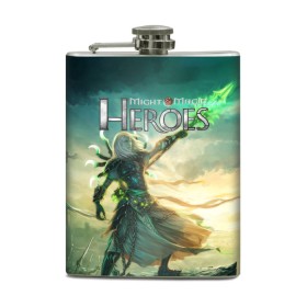 Фляга с принтом Heroes of Might and Magic в городе Новоалтайск, металлический корпус | емкость 0,22 л, размер 125 х 94 мм. Виниловая наклейка запечатывается полностью | Тематика изображения на принте: game | heroes | heroes of might and magic | homm | might and magic | ubisoft | герои | герои меча | герои меча и магии | игра