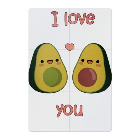 Магнитный плакат 2Х3 с принтом AVOCADO LOVE в городе Новоалтайск, Полимерный материал с магнитным слоем | 6 деталей размером 9*9 см | avokado | авокадо