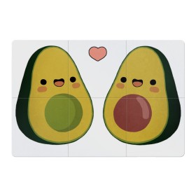Магнитный плакат 3Х2 с принтом AVOCADO LOVE в городе Новоалтайск, Полимерный материал с магнитным слоем | 6 деталей размером 9*9 см | avokado | авокадо