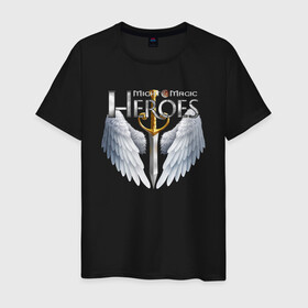 Мужская футболка хлопок с принтом Heroes of Might and Magic в городе Новоалтайск, 100% хлопок | прямой крой, круглый вырез горловины, длина до линии бедер, слегка спущенное плечо. | game | heroes | heroes of might and magic | homm | might and magic | ubisoft | герои | герои меча | герои меча и магии | игра