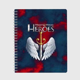 Тетрадь с принтом Heroes of Might and Magic в городе Новоалтайск, 100% бумага | 48 листов, плотность листов — 60 г/м2, плотность картонной обложки — 250 г/м2. Листы скреплены сбоку удобной пружинной спиралью. Уголки страниц и обложки скругленные. Цвет линий — светло-серый
 | game | heroes | heroes of might and magic | homm | might and magic | ubisoft | герои | герои меча | герои меча и магии | игра