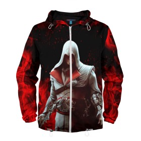Мужская ветровка 3D с принтом ASSASSIN`S CREED в городе Новоалтайск, 100% полиэстер | подол и капюшон оформлены резинкой с фиксаторами, два кармана без застежек по бокам, один потайной карман на груди | Тематика изображения на принте: slayer | асасин | ассасин крид | ассассин | тамплиеры
