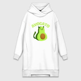 Платье-худи хлопок с принтом AVOCATO в городе Новоалтайск,  |  | avocado | avocato | avogato | cat | cats | авокадо | авокато | авокот | картинка | картинки | кот | коте | котэ | прикольная | прикольные