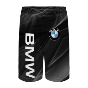 Детские спортивные шорты 3D с принтом BMW в городе Новоалтайск,  100% полиэстер
 | пояс оформлен широкой мягкой резинкой, ткань тянется
 | bmw | bmw performance | m | motorsport | performance | бмв | моторспорт