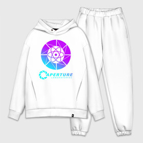 Мужской костюм хлопок OVERSIZE с принтом PORTAL в городе Новоалтайск,  |  | aperture laboratories | glados | portal | portal 2 | valve | гладос | портал | портал 2 | челл